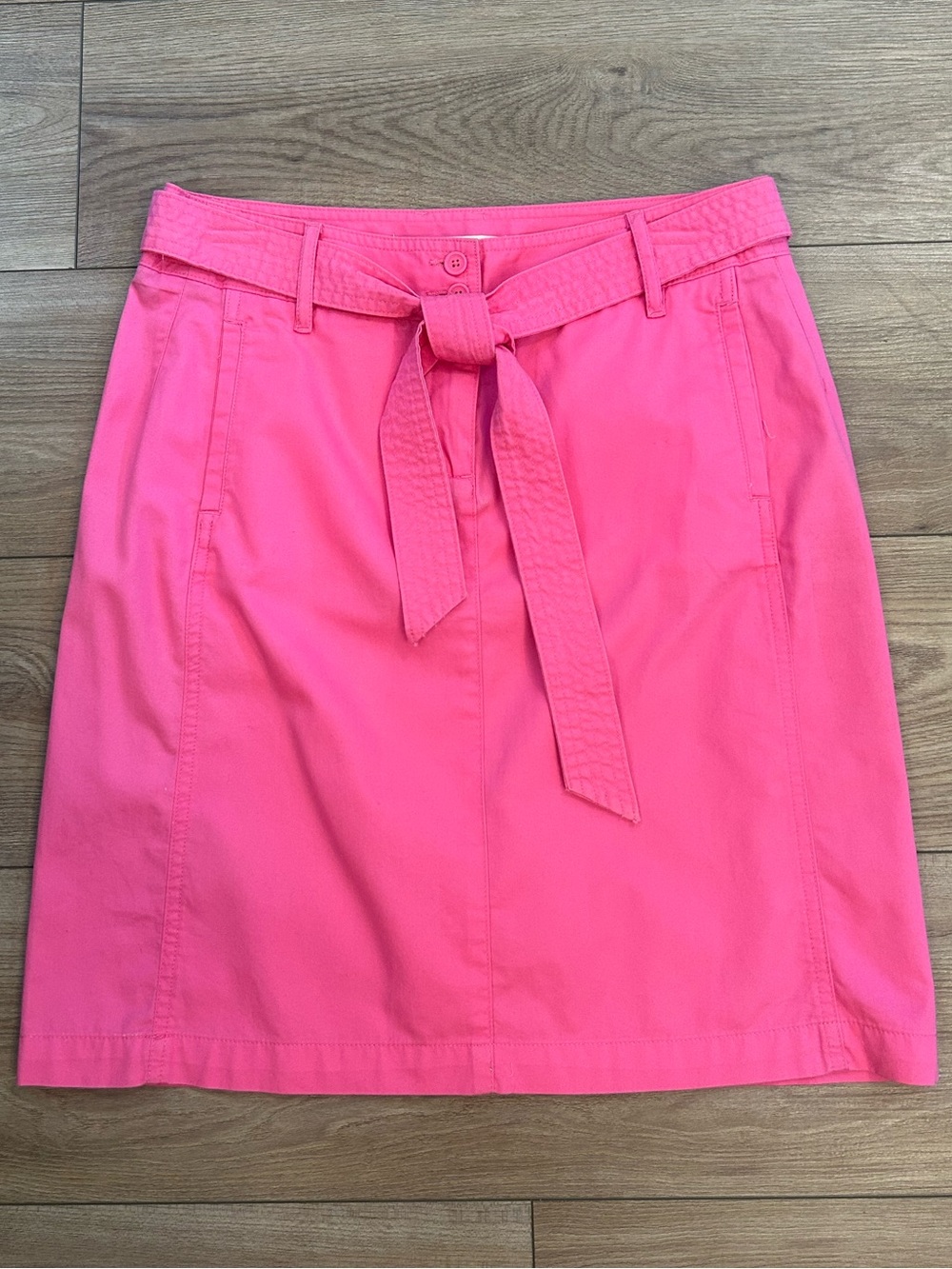 Y2K Tommy Hilfiger Pink Belted Chino Skirt Cotton Size 4